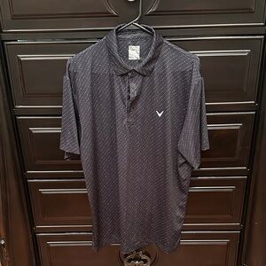 Callaway Dark Blue Polo with Pattern